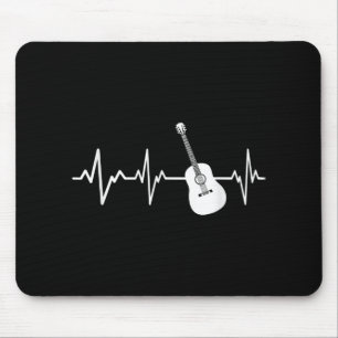 Akustische Gitarre-Heartbeat-Instrumentengitarre Mousepad