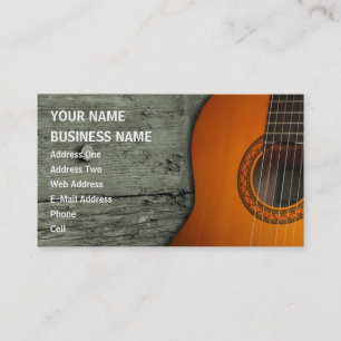 Akustische Gitarre - Music Business Card Visitenkarte