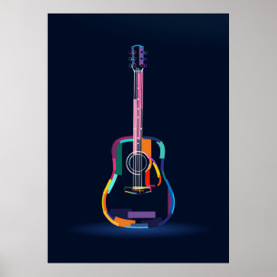 Akustische Gitarre Poster