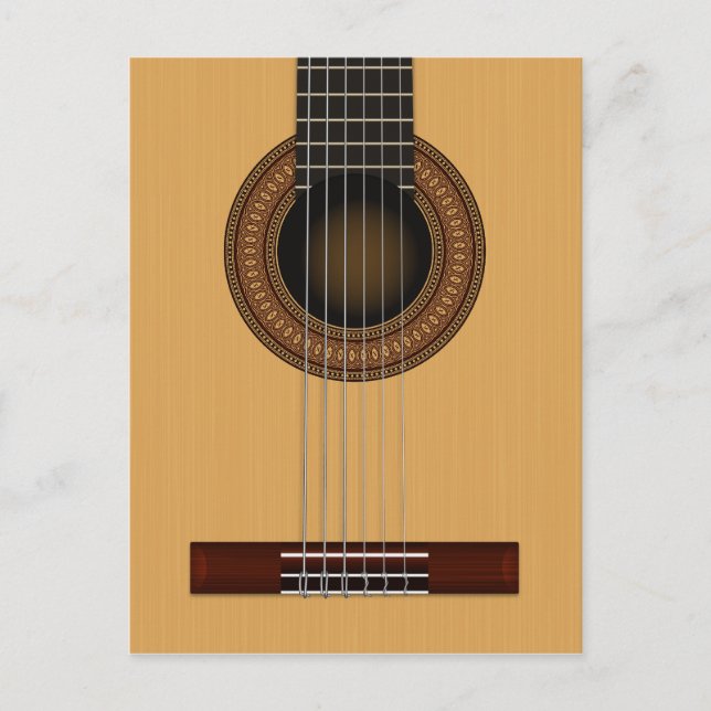 Akustische Gitarre Postkarte (Vorderseite)