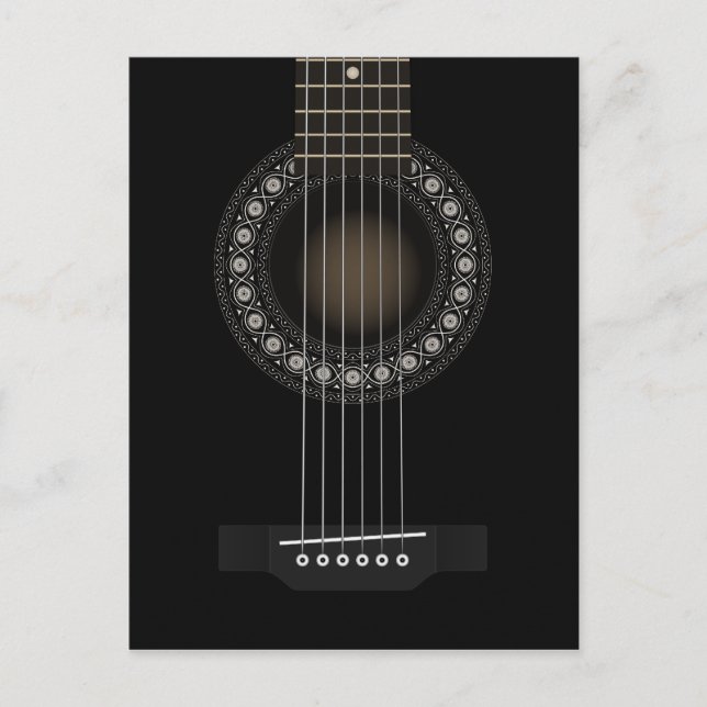 Akustische Gitarre Postkarte (Vorderseite)