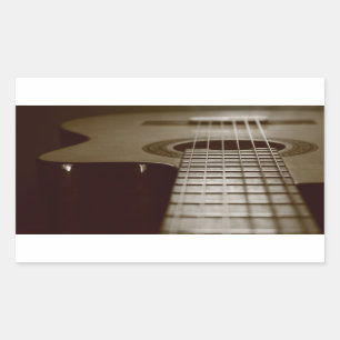 Akustische Gitarre Rechteckiger Aufkleber