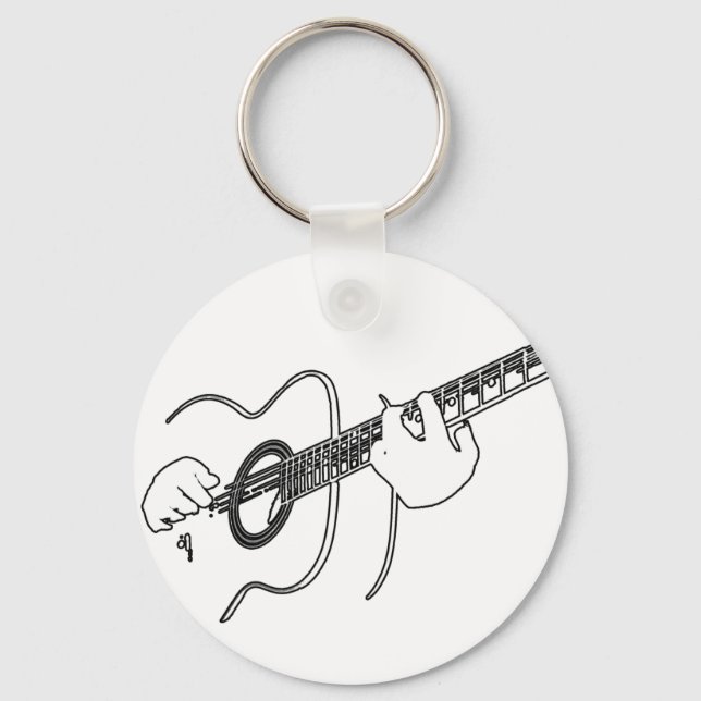 akustische Gitarre Schlüsselanhänger (Vorderseite)