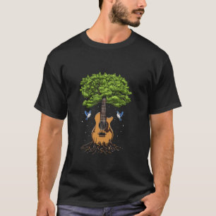 Akustische Gitarre Tree of Life Naturmusik Gitarre T-Shirt