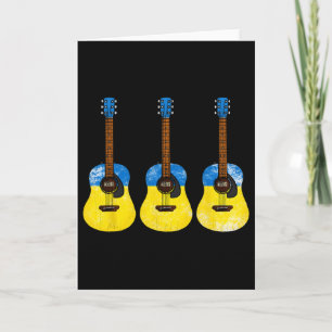 Akustische Gitarre Ukrainische Flagge Ukraine Gita Karte
