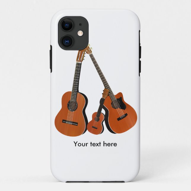 Akustische Gitarre Ukulele und akustischer Bass Case-Mate iPhone Hülle (Rückseite)