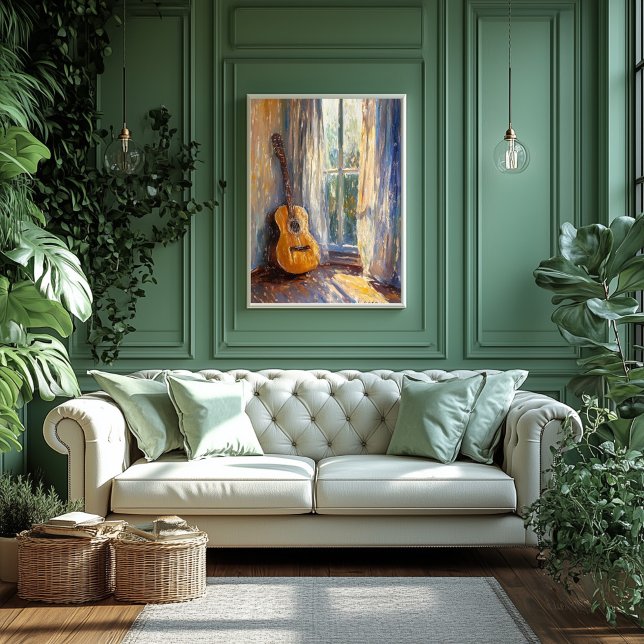 Akustische Gitarre von Sunlit Window - Impressioni Poster (Von Creator hochgeladen)