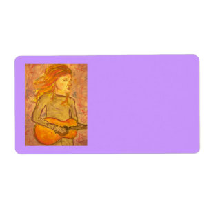 akustische Gitarre zeichnend