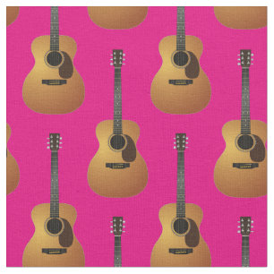 Akustische Gitarrenmusik Zimmerdekor Rosa Stoff