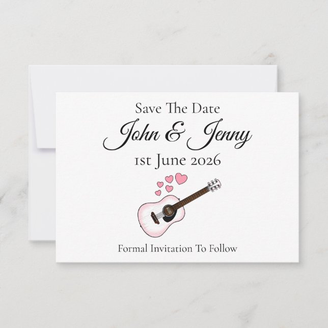 Akustische Gitarrenmusikerhochzeit rettet das Datu (Vorderseite)