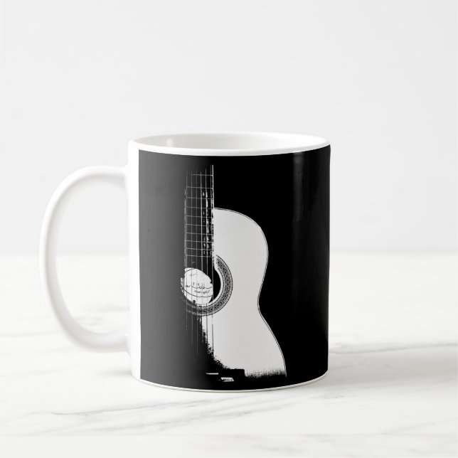 Akustische Gitarrenmusikerin Kaffeetasse (Links)