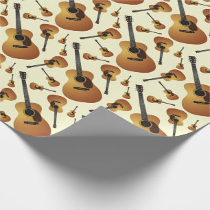 Akustische Gitarrenmusiklehrerin Geschenkpapier