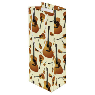 Akustische Gitarrenmusiklehrerin Geschenktüte Für Weinflaschen