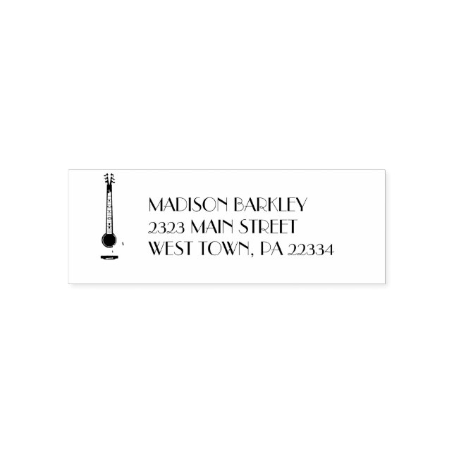 Akustische Gitarrenmusiklehrerin Permastempel (Design)