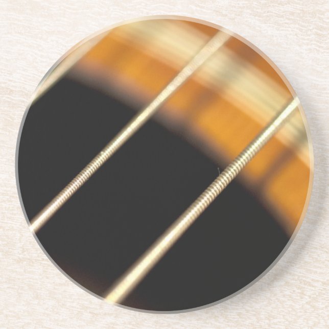 Akustische Gitarrenstränge in Bewegung Getränkeuntersetzer (Vorne)