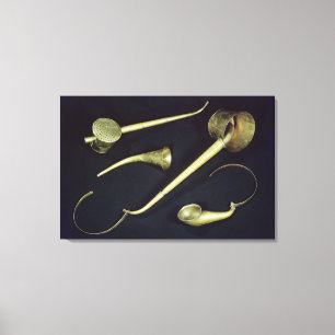 Akustische Instrumentkornette Leinwanddruck