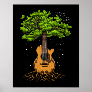 Akustischer Gitarrenbaum Poster
