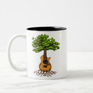 Akustischer Gitarrenbaum Zweifarbige Tasse