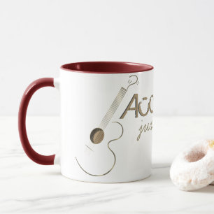 Akustischer Gitarrist Tasse