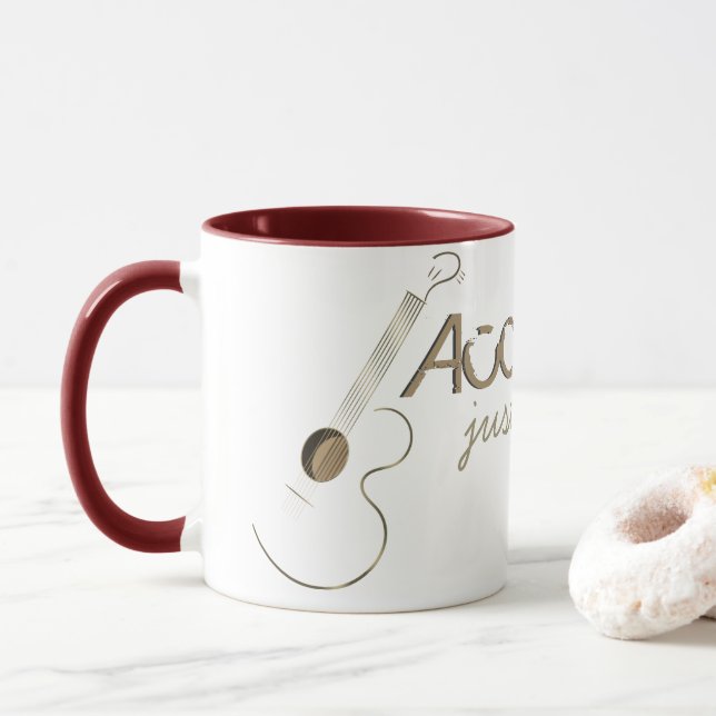 Akustischer Gitarrist Tasse (Mit Donut)