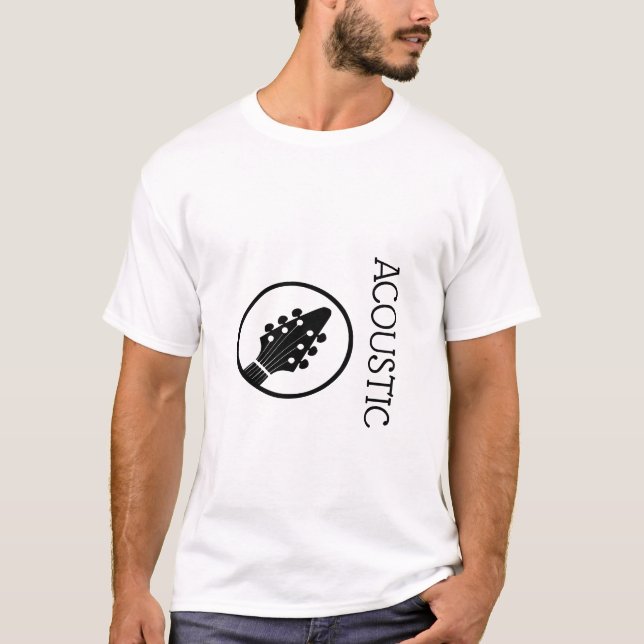 Akustisches Gitarrenlogo T-Shirt (Vorderseite)
