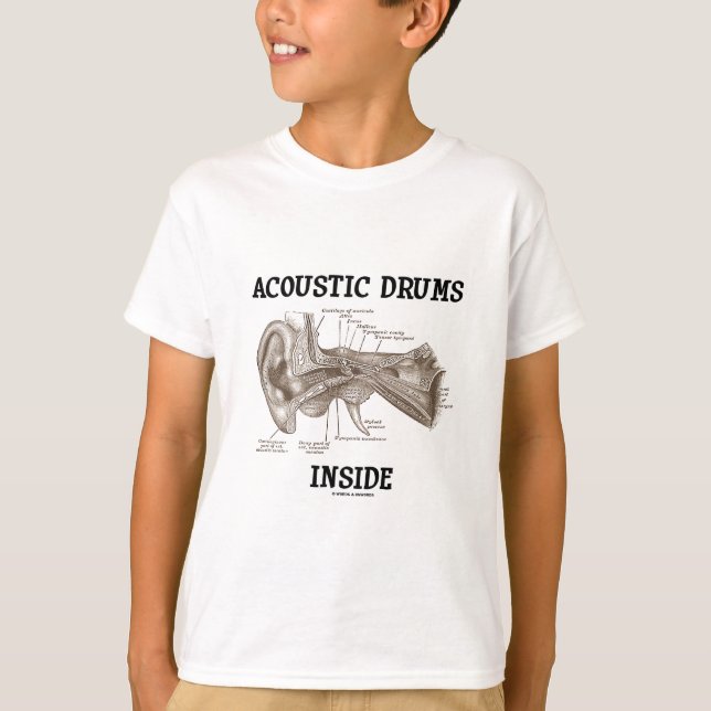 Akustisches Trommel-Innere (Anatomie des T-Shirt (Vorderseite)