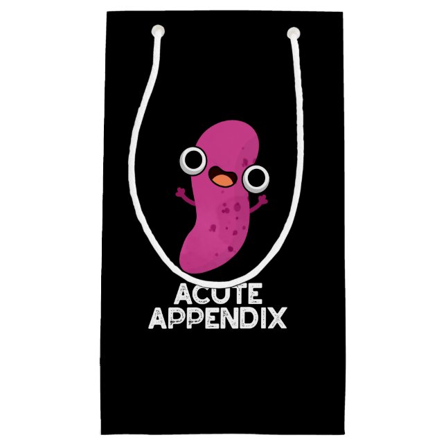 Akute Anlage Funny Body Parts Pun Dark BG Kleine Geschenktüte (Vorderseite)