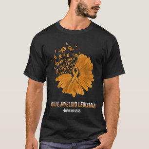 Akute myeloische Leukämie Bewusstsein Orangenfleck T-Shirt