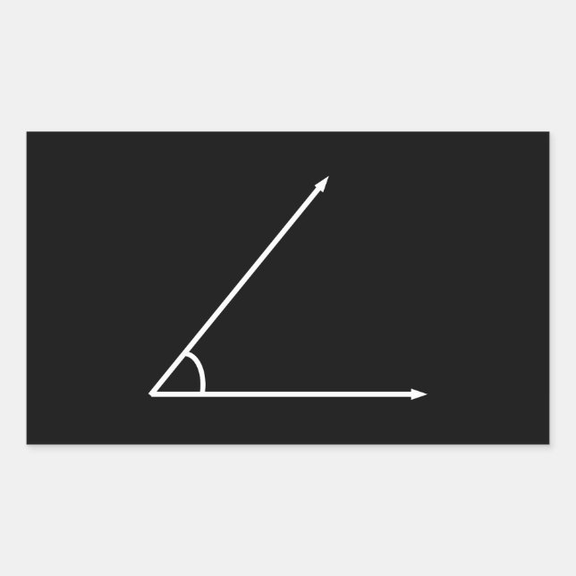 Akuter Winkel Rechteckiger Aufkleber (Vorderseite)