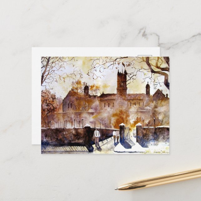 Akwarelka Wasserfarbe Feiertagspostkarte (Vorderseite/Rückseite Beispiel)