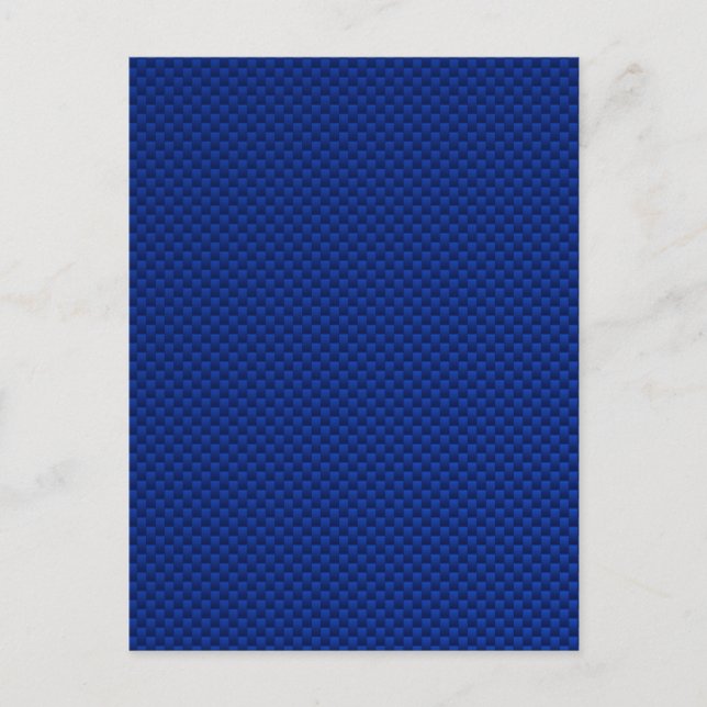 Akzent Blue Carbon Fibre wie Print Background Postkarte (Vorderseite)