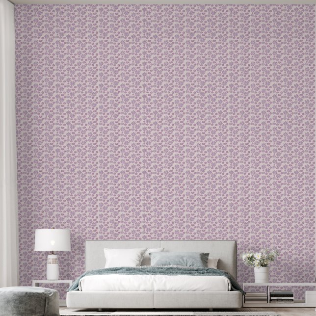 Akzent der rosa Blume Tapete (Schlafzimmer)