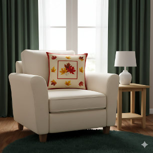 Akzent für Herbstlaub - gemütliche rustikale Herbs Kissen