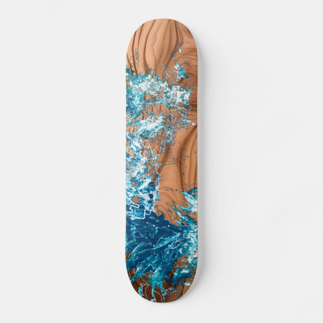 Akzent im Stil des Ozeanwaldes Skateboard (Vorderseite)