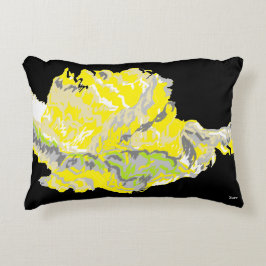 Akzent Kissen 16" x 12" Gelbe Rose