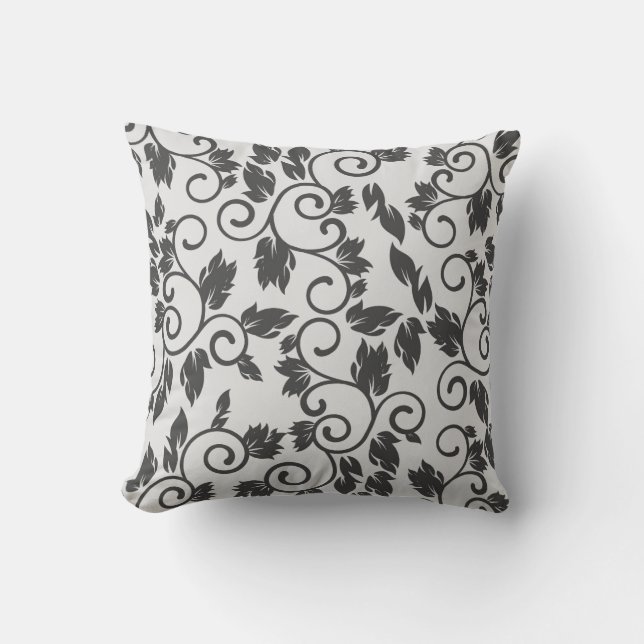 Akzent Pillow-Black Vine Throw Kissen (Vorderseite)