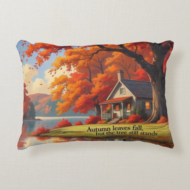 Akzent Pillow - Hütte Herbst Dekokissen (Vorderseite)