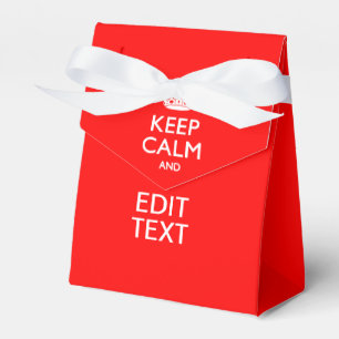 Akzent Red KEEP CALM AND Edit Text Geschenkschachtel