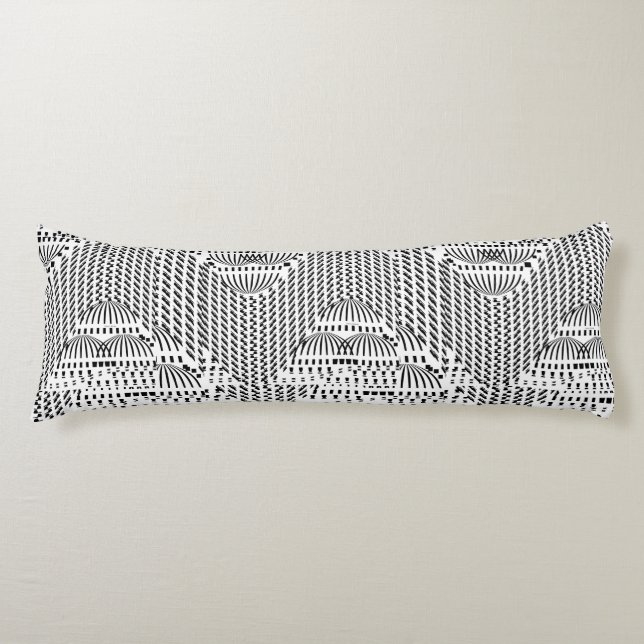 AKZENT, SCHWARZ UND WEISS SEITENSCHLÄFERKISSEN (Vorderseite)