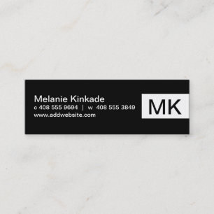 Akzent (weiß) mini visitenkarte