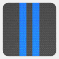 Akzentblaue Racing-Streifen für Kohlenstofffaser