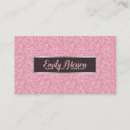 Akzente zwischen rosa Glitzer und schwarzem Silber Terminkarte