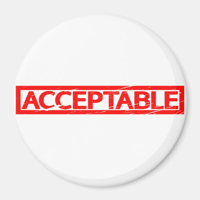 Akzeptable Briefmarke Magnet (Vorne)