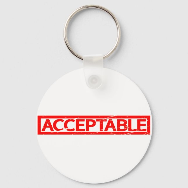 Akzeptable Briefmarke Schlüsselanhänger (Vorderseite)