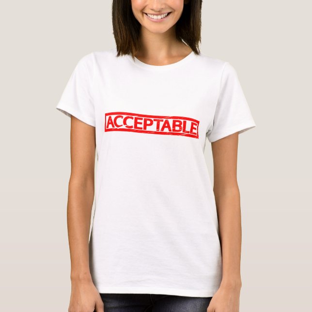 Akzeptable Briefmarke T-Shirt (Vorderseite)