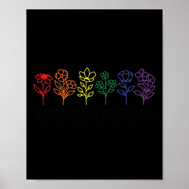 Akzeptanz der Autismus-Bewusstsein Neurovielfalt i Poster (Vorne)