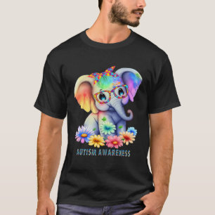 Akzeptanz der niedlichen Elefantenautismus-Sensibi T-Shirt