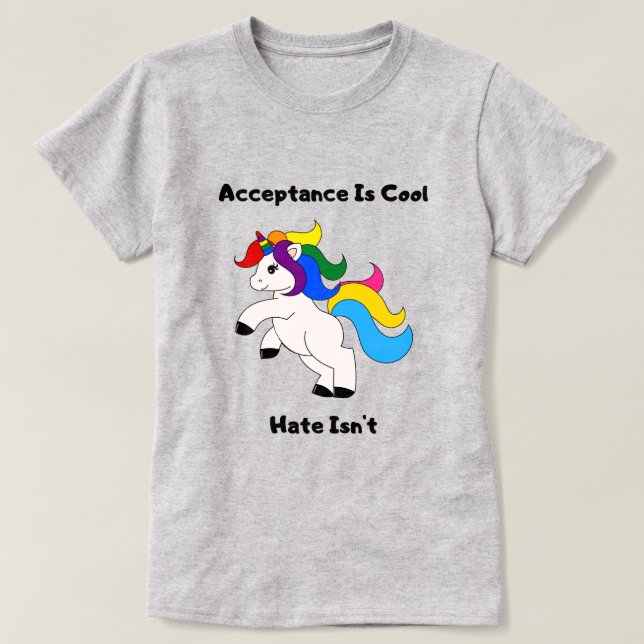 Akzeptanz ist cool T-Shirt (Design vorne)