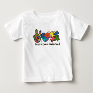 Akzeptanz, Liebe, Verständnis von Autismus Baby T-shirt