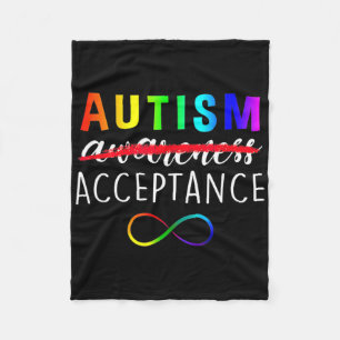 Akzeptanz nicht Bewusstsein Funny Red statt Autism Fleecedecke